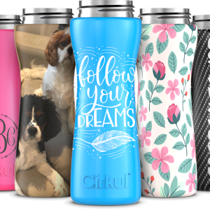 Custom 22oz. Stainless Steel Bottle & Comfort Grip Lid